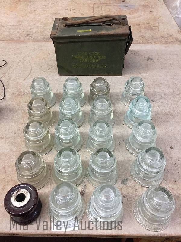 lot 53 image: Insulators and Ammo Box