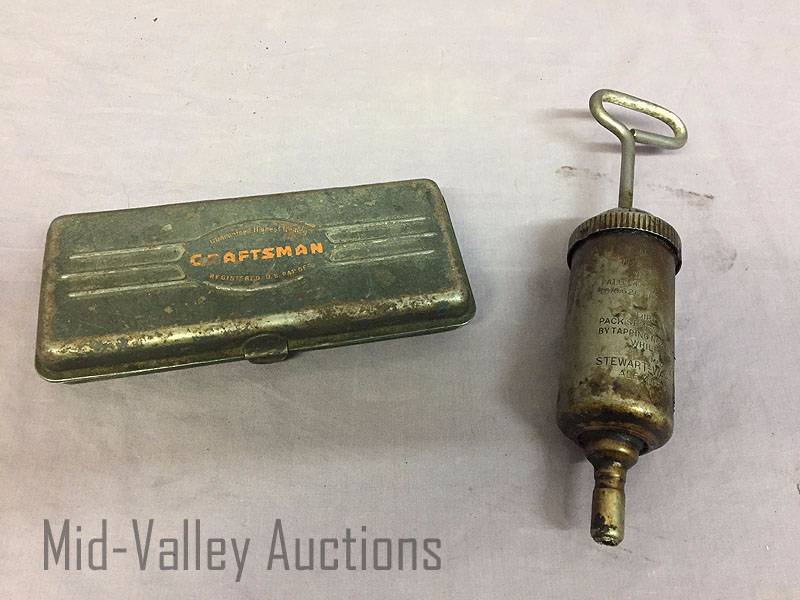 lot 97 image: Vintage Craftman socket kit and grease gun