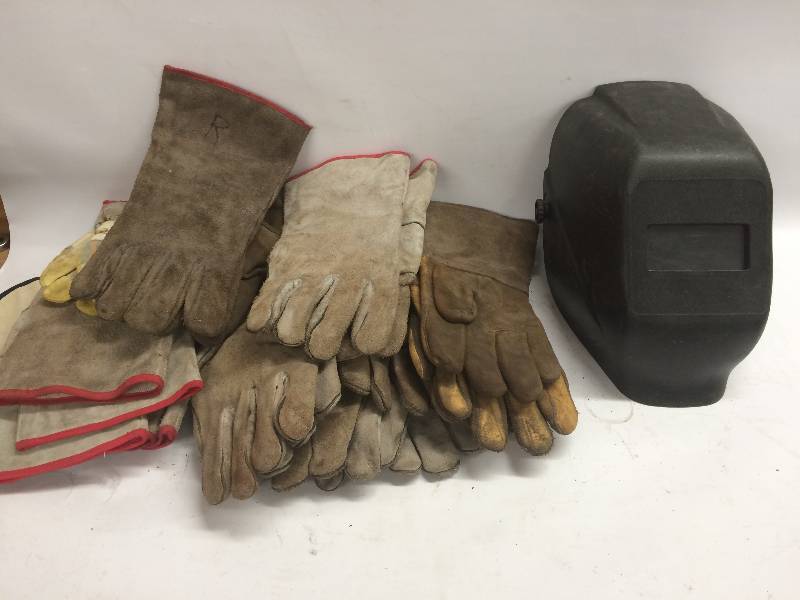 Welding Gloves and Welding Helmet