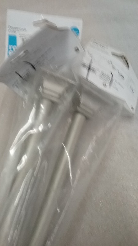 Silver Curtain Rods X3