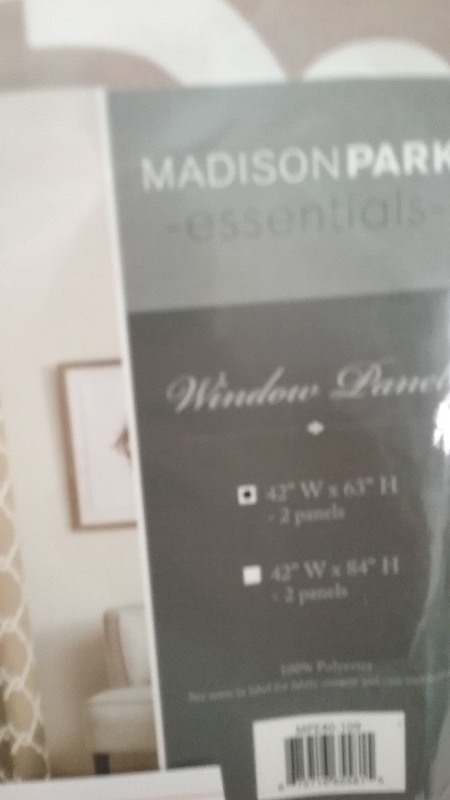 Madison Park, Geometric Grommet Panel x2