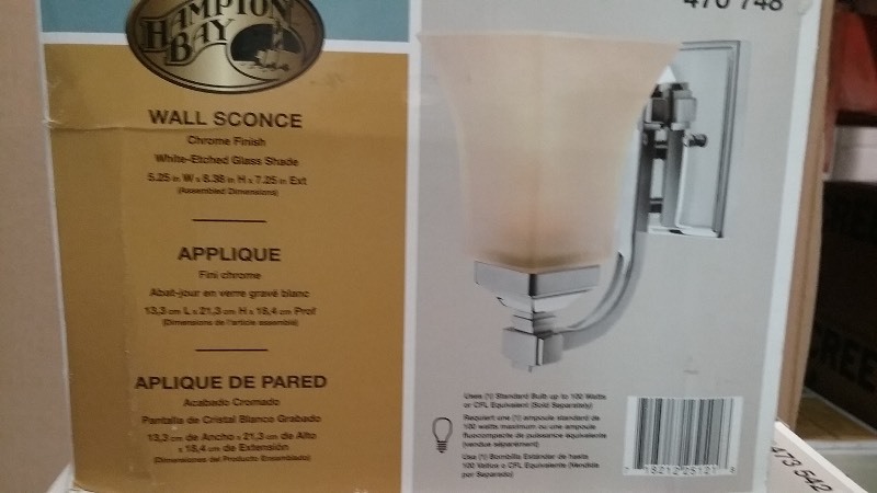 Hampton Bay 2x set wall lighting