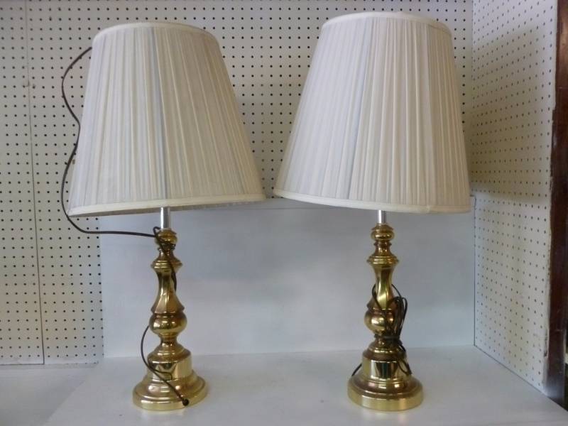 lot 83 image: Brass Lamps