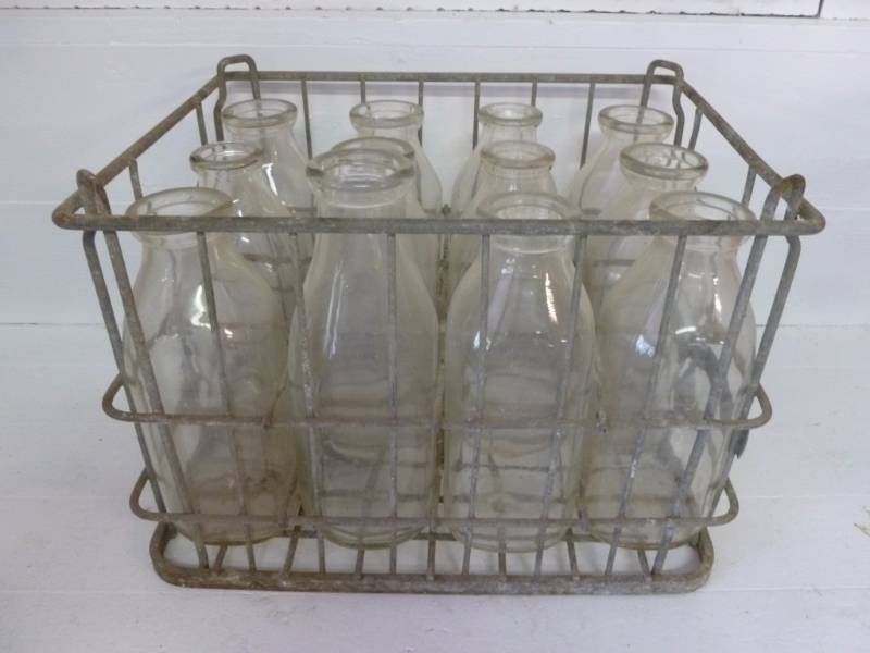 lot 92 image: Vintage Milk Bottles