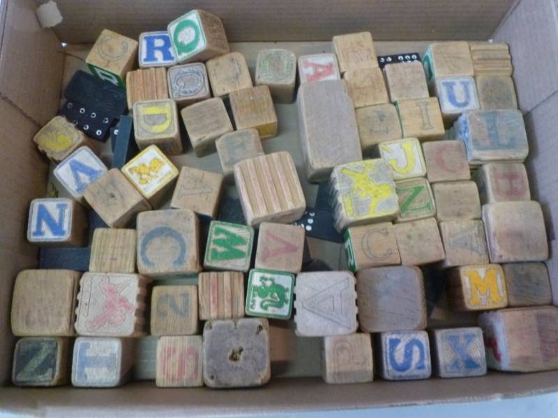 lot 136 image: Vintage Wooden Blocks