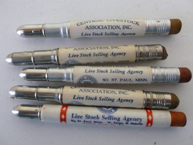 lot 197 image: Vintage Bullet Pencils