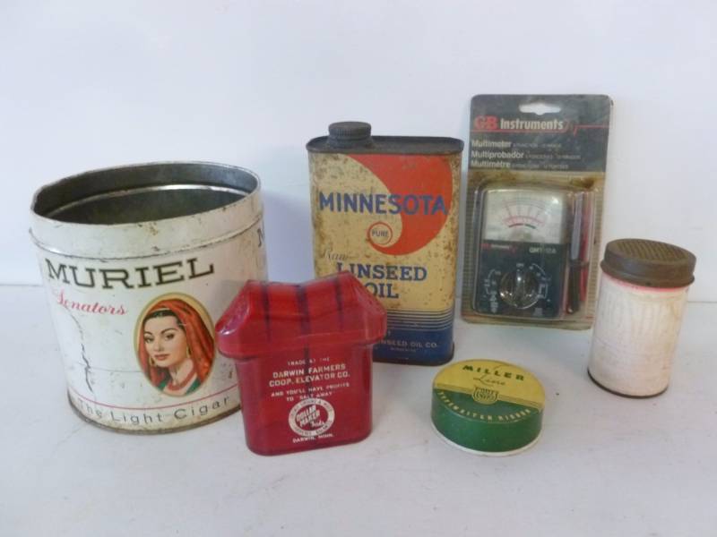lot 295 image: Vintage Metal Containers