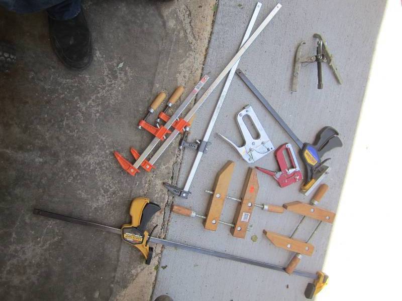 Lot of clamps and hand tools...
