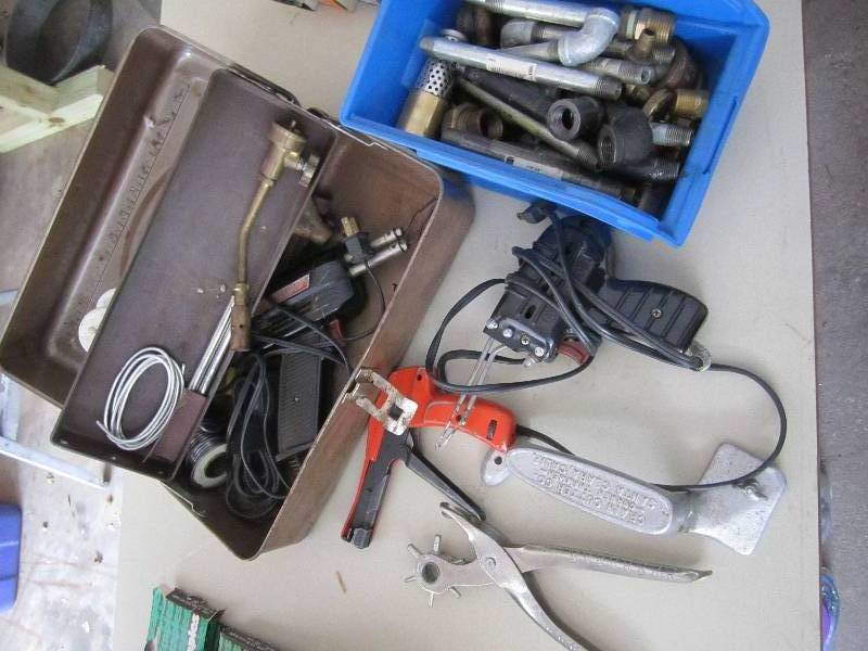 Lot of soldering and other tools, p...