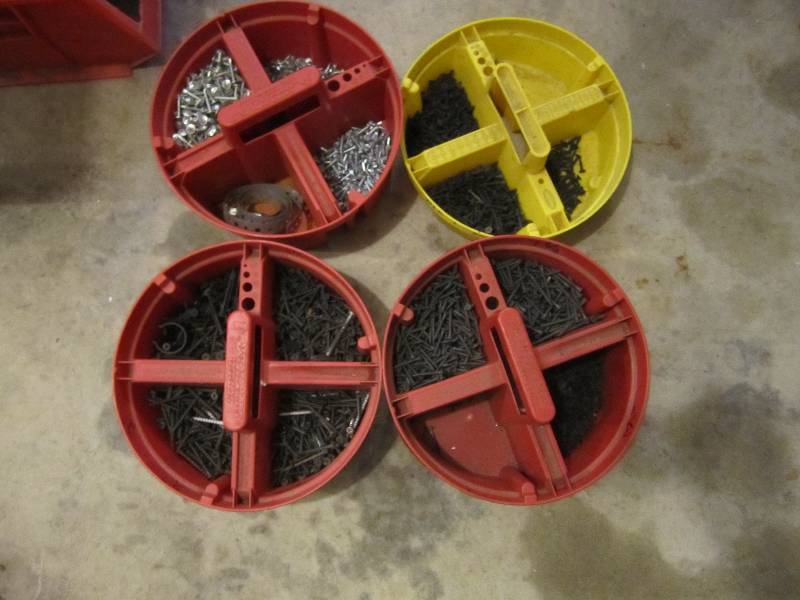 Stacking organizer filled with fast...