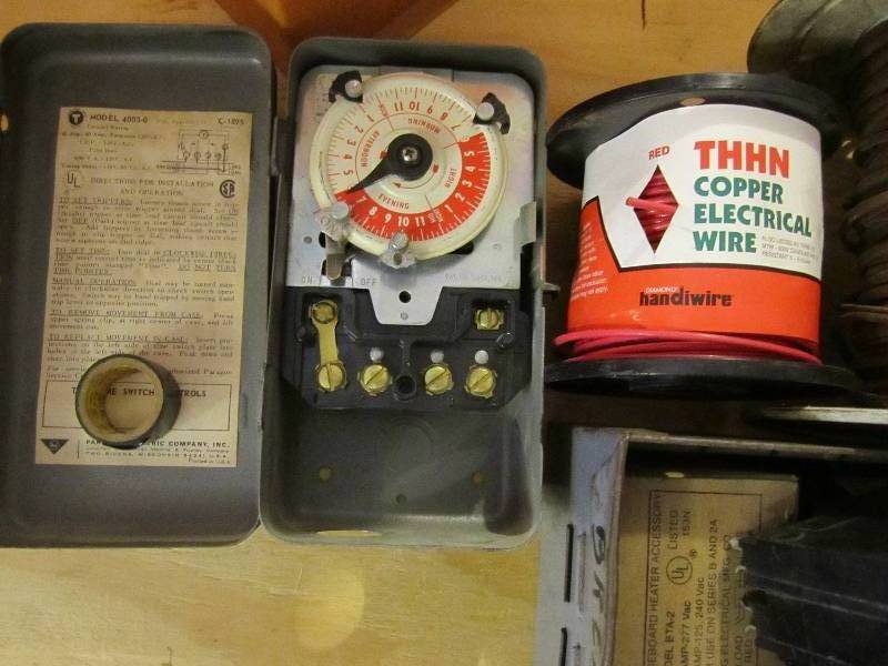 Lot of electrical breakers timer, w...
