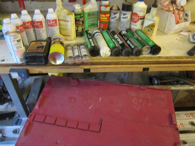 Lot of grease and vehicle fluids in...