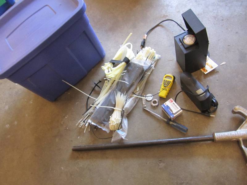 Lot of zip ties, straight line elec...