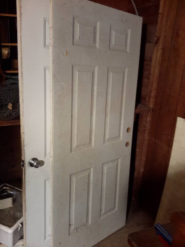 lot 132 image: Metal Clad, Solid core exterior Door with hardware