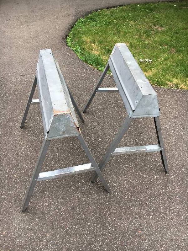 lot 59 image: Pair of Metal Saw Horses