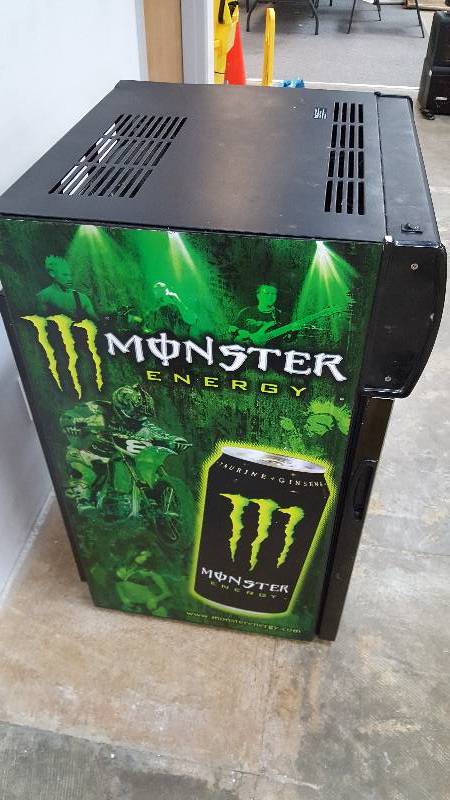 lot 52 image: For Parts - Monster Mini Fridge