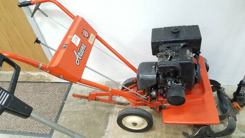 lot 58 image: FOR PARTS  BROKEN Ariens Tiller, Mac Weed Whip, Worx Electric Weed Whip, Homelite Gas Hedge Trimmer, SearsCraftsman Edge Trimmer