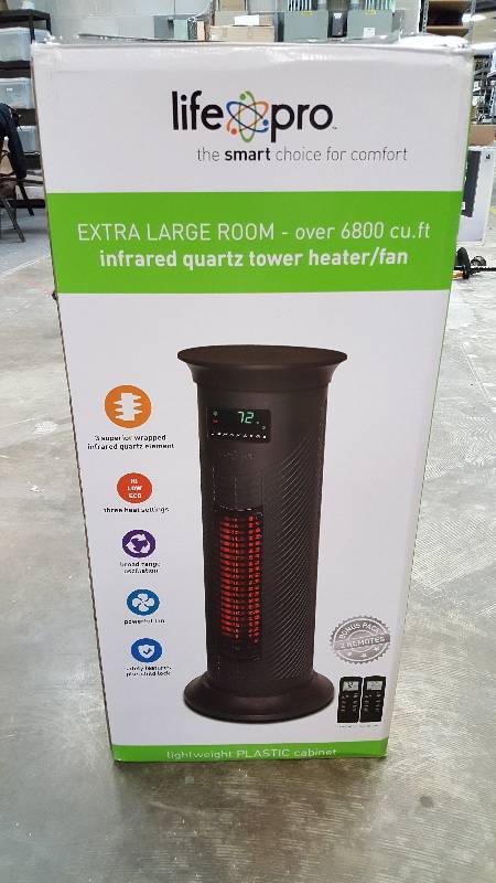 lot 2842 image: Lifesmart Tower Fan  Heater com Black