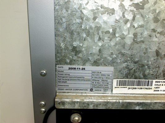 lot 70 image: For Parts - Primo Water Cooler Dispenser Purifier  Top Loading 900139-N  Hot & Cold Settings
