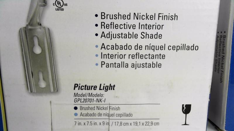 lot 48 image: Lot of 3 Lights - Ikea Stand Lamp & Two Picture Lights