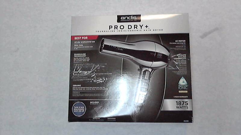lot 2659 image: Andis Pro Dry 1875 Watt Tourmaline IonicCeramic Dryer