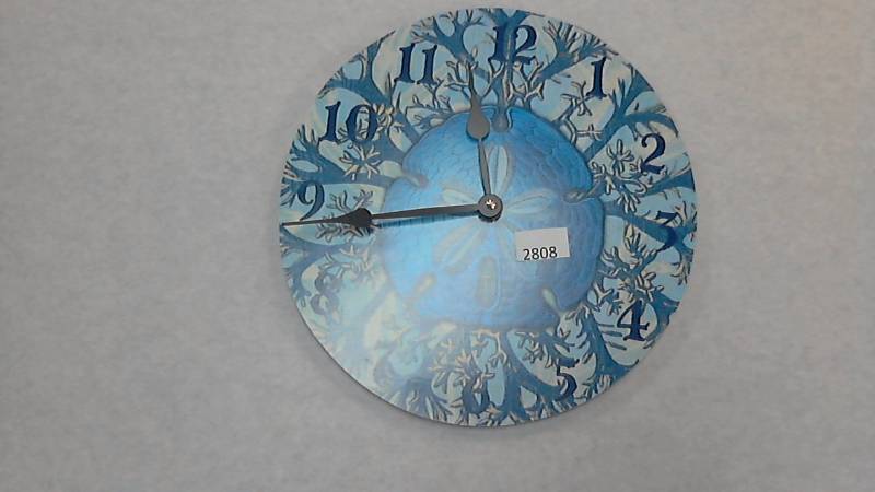 lot 2808 image: Stupell Industries Blue Coastal Vanity Clock