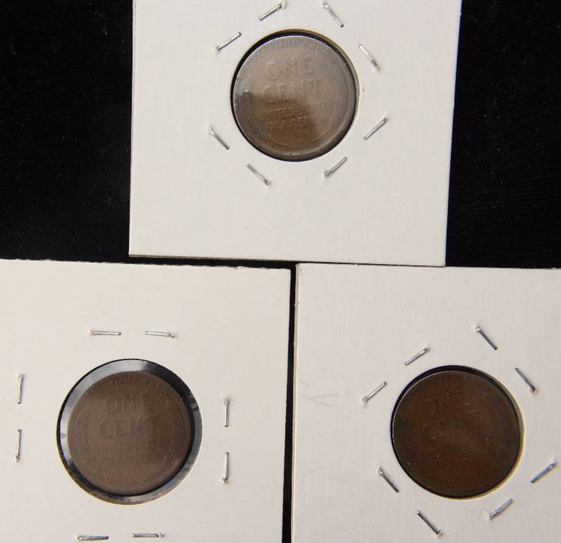 lot 03 image: GROUP OF 3 BETTER DATE WHEAT CENTS 1909, 1923-S, 1913-D
