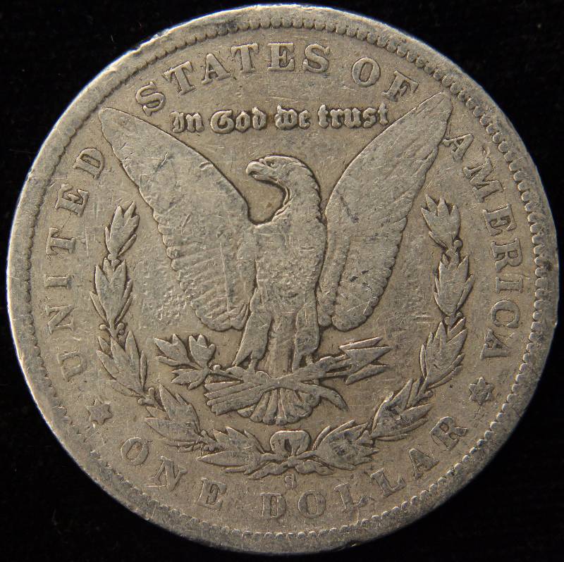 lot 09 image: 1880-S MORGAN SILVER DOLLAR VG