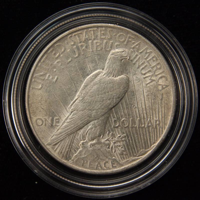 lot 11 image: 1922-D PEACE SILVER DOLLAR AU IN AIRTITE HOLDER