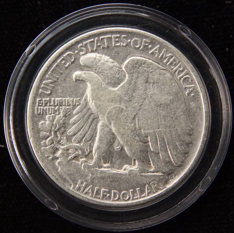 lot 23 image: 1943 WALKING LIBERTY HALF DOLLAR VF IN AIRTIGHT