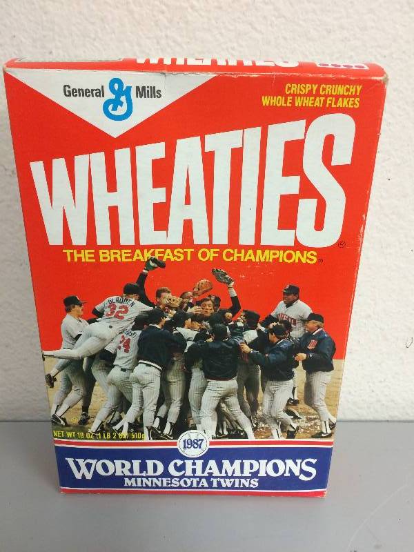 lot 33 image: Wheaties - Minnesota Twins 1987