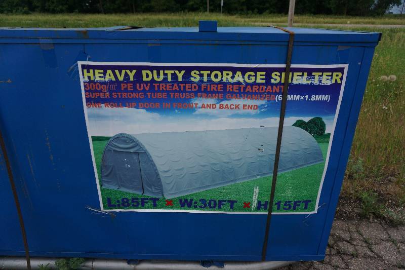 lot 16 image: AJLR Model 853015 Heavy Duty 85 x 30 x 15 Storage Shed