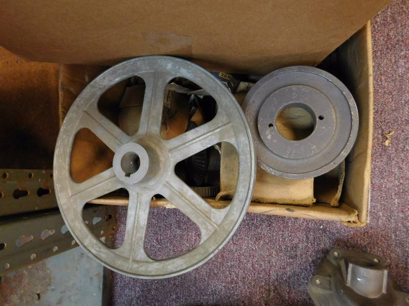 lot 19 image: Antique Gears and Pulleys