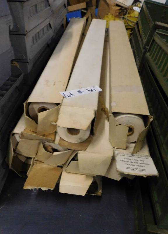 lot 50 image: NEW Olive Brown Translucent Chart (graph paper) (x11 rolls)