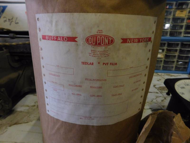 lot 62 image: Dupont Clear Tedlar PVF Film