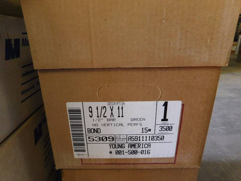 lot 101 image: 9.5 x 11 Paper (no perfs) (x4)