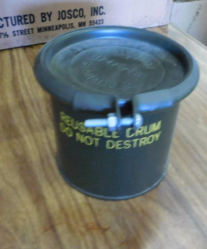 lot 110 image: 14 Reusable Military Storage Drums