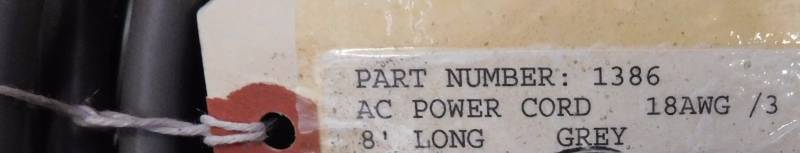 lot 128 image: Box of 8 AC Power Cords