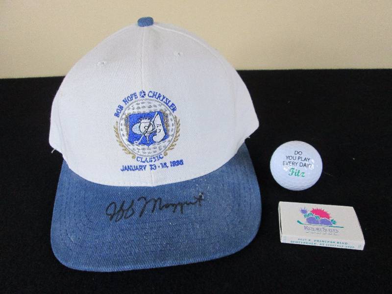 lot 79 image: Jeff Maggert Autographed Bob Hope Classic Hat, Etc.