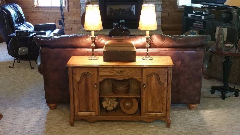 lot 9 image: Oak Counsel Cabinet