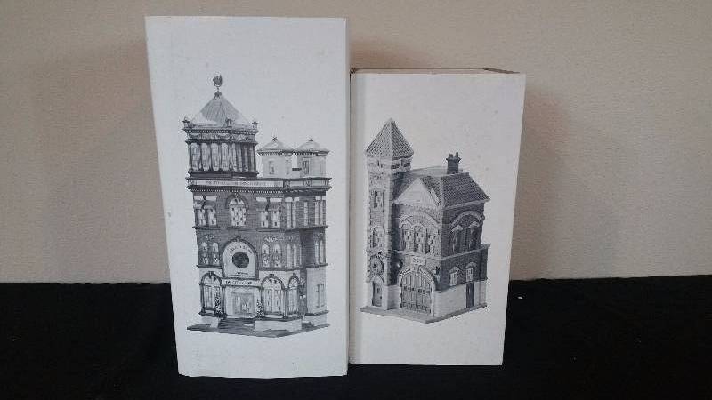 lot 117 image: Department 56 Christmas Village x9