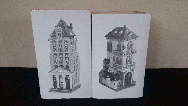 lot 118 image: Department 56 Christmas Village x8