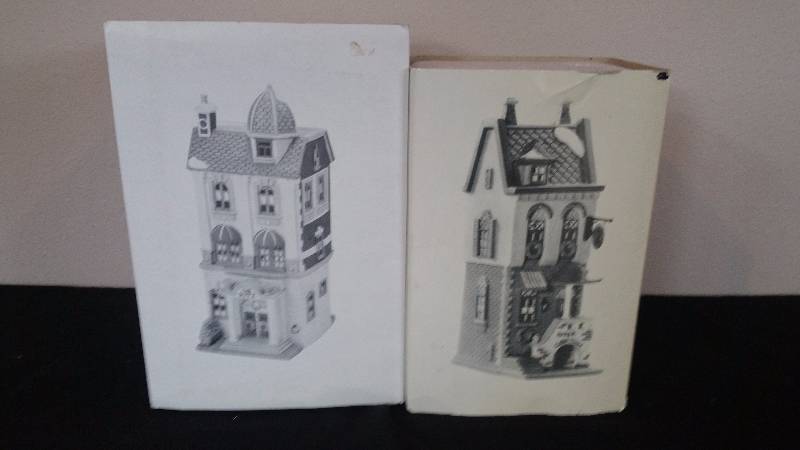 lot 122 image: Department 56 Christmas Village x4