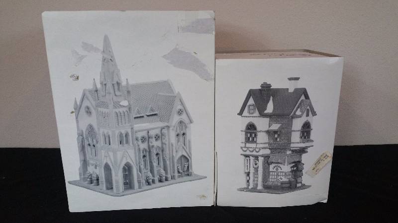 lot 123 image: Department 56 Christmas Village x3