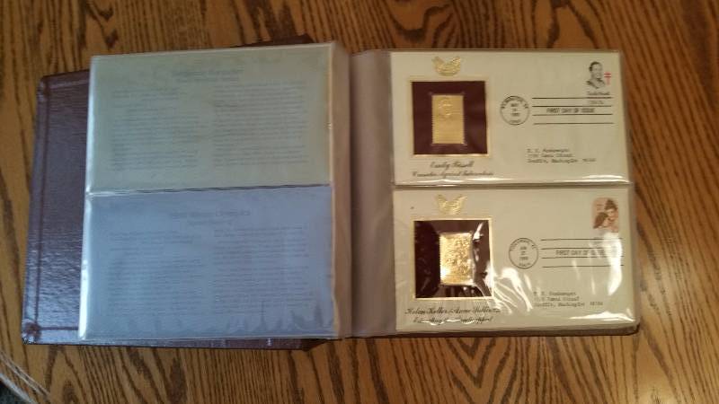 lot 82A image: 1980s 22KT First Day Stamp Cover & Japanese Stamps