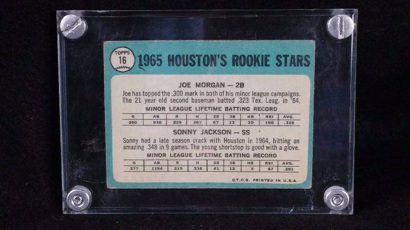 lot 63A image: 1965 Topps Joe Morgan Rookie Card