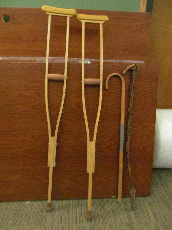lot 74 image: crutches, canes