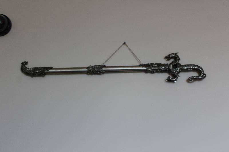 lot 1916 image: 36 Long sword Saint George Dragon Saber Fantasy Medieval Knight Sword