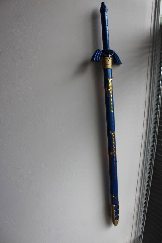 lot 1901 image: 42 Inch FANTASY SWORD Mirror Finished Blade Blue Handle and Scabbard