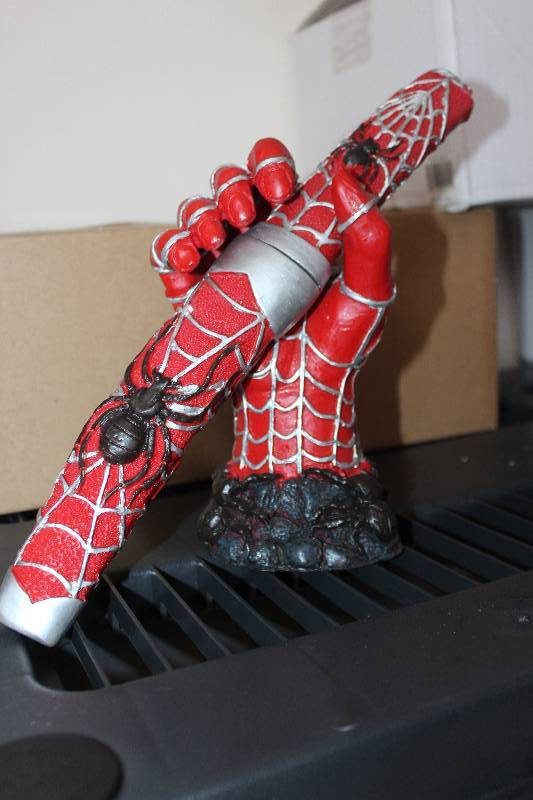 lot 1937 image: Hand Sculpture w Sheathed Knife